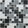 Pastilha de Vidro Cristal Preta Grande 30x30cm para Cozinha - 1