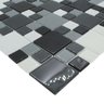 Pastilha de Vidro Cristal Preta Grande 30x30cm para Cozinha - 5