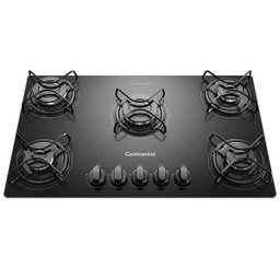 Cooktop Continental 5 Bocas Vidro Preto Bivolt Kc5Gp - 1