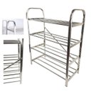 Ver imagem 1 de Sapateira Inox Prateleira 4 Andares Organizaçao Calçado Tenis Sapato Sapatilha Hall de Entrada Corre