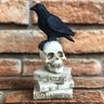Enfeite Decorativo Caveira com Corvo - 1