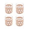 Conjunto 4 Copos de Vidro Wolff Baixos com Sisal 320ml Fibra Natural Mesa Posta Rústica - 1
