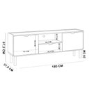 Ver imagem 6 de Rack para Sala de Estar TV 75 Polegadas 180cm Orgânico Nordic A03 Hanover Roble - Lyam Decor