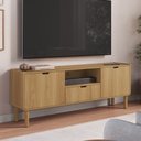 Ver imagem 4 de Rack para Sala de Estar TV 75 Polegadas 180cm Orgânico Nordic A03 Hanover Roble - Lyam Decor