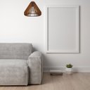 Ver imagem 2 de Luminária Teto tipo Pendente CONE MDF - Completa - Cor: Marrom