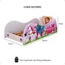 Cama Solteiro Simples Montessoriana Mdf Lateral Proteção Quarto Juvenil Menina Princesa Bella - Rpm - 6