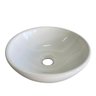 Cuba de Apoio Branca Redonda Pequena 29x10cm Banheiro Lavabo - 1