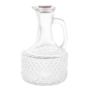 Porta Azeite de Vidro com Tampa de Rolha 370 Ml