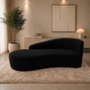 Ver imagem 1 de Sofá Divã Orgânico Charlotte Sala 200cm Bouclé Preto