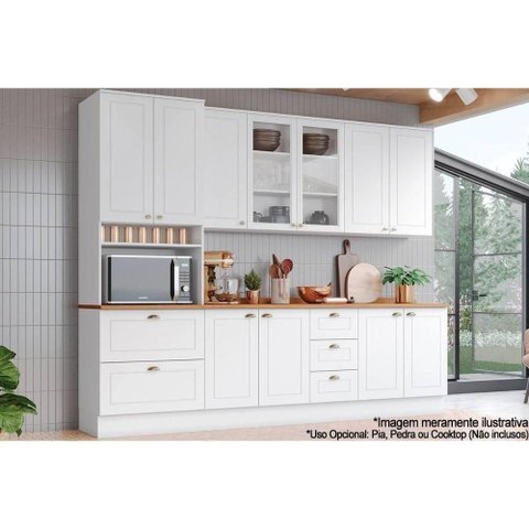 Cozinha Modulada Americana 7 Peças 2 Aéreos + 2 Balcões + 1 Paneleiro + 2 Complementos C5p46