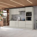 Ver imagem 1 de Cozinha Completa 7 Peças 100% MDF com Cristaleiras 2 Portas e Torre Quente 2 Fornos Fineze