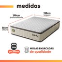 Ver imagem 4 de Colchão Queen Molas Ensacadas Gold Star 158x198x38cm Hellen - Suporta até 120 kg por Pessoa