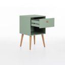 Ver imagem 3 de Mesa de Cabeceira Ivvie 1 Gaveta 1 Nicho 43 Cm X 40 Cm Verde Jade / Tauari