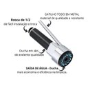 Ver imagem 3 de Gatilho Torneira Monocomando Gourmet Abs Preto 1/2