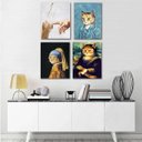 Ver imagem 3 de Kit Quadros Decorativos Pinturas Famosas Gatos