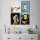 Ver imagem 1 de Kit Quadros Decorativos Pinturas Famosas Gatos