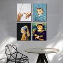 Ver imagem 2 de Kit Quadros Decorativos Pinturas Famosas Gatos
