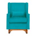 Ver imagem 2 de Poltrona Decorativa Aurora Balanço Vovo Suede Turquesa - Fm