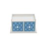 Caixa de Madeira Decorada de Azulejo 2 Divisões Drawers 23,5cmx11cmx13,5cm Rojemac - 2