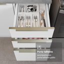 Ver mais imagens de Armário de Cozinha Completa 566cm Veludo Lux Madesa 01 Branco/branco Veludo