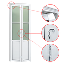 Ver imagem 2 de Porta Alumínio Camarão Lambril/Vidro e.L25 Branco 70 V.Boreal Brimak