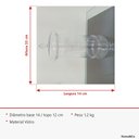 Ver imagem 4 de Potiche Decorativo de Vidro Transparente 33x14x14cm Tampa Enfeite Sala Mesa