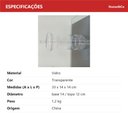 Ver imagem 3 de Potiche Decorativo de Vidro Transparente 33x14x14cm Tampa Enfeite Sala Mesa