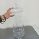 Ver imagem 6 de Potiche Decorativo de Vidro Transparente 33x14x14cm Tampa Enfeite Sala Mesa