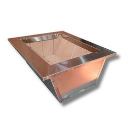 Braseiro de Bancada Duplo 50x40 com Manta Térmica Borda Inox - 2
