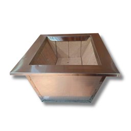 Braseiro de Bancada Duplo 50x40 com Manta Térmica Borda Inox - 3