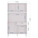 Ver imagem 2 de Cozinha Kit Cassia 8 Portas Branco - Poquema