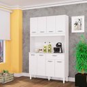 Ver imagem 3 de Cozinha Kit Cassia 8 Portas Branco - Poquema