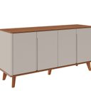 Ver imagem 3 de Buffet para Sala de Jantar 4 Portas Serena Bege/Cinamomo/Offwhite