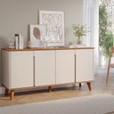 Ver imagem 1 de Buffet para Sala de Jantar 4 Portas Serena Bege/Cinamomo/Offwhite