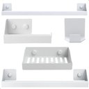 Ver imagem 1 de Kit Acessórios para Banheiro Branco 5 Peças Master Slim Df