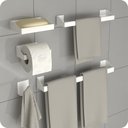 Ver imagem 1 de Kit Acessórios Para Banheiro Branco 5 Peças Master Slim DF