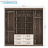 Guarda-Roupa Casal 8 Portas 6 Gavetas Liverpool e Cômoda Master 2 Portas e 4 Gavetas Santos Andira - 3
