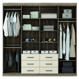 Guarda-Roupa Casal 8 Portas 6 Gavetas Liverpool e Cômoda Master 2 Portas e 4 Gavetas Santos Andira - 2