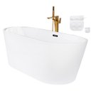 Ver imagem 1 de Kit Banheira Freestanding Venezza 1.50m C/misturador Dourado