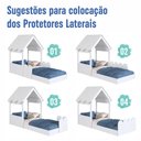 Ver imagem 6 de Cama Infantil Montessoriana C/ Proteção 108cm Estilo Casinha Cor:branco