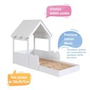 Ver imagem 5 de Cama Infantil Montessoriana C/ Proteção 108cm Estilo Casinha Cor:branco