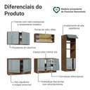 Ver imagem 5 de Armário de Cozinha Completa 310 Cm Rustic/cinza Lux Madesa 04 Rustic/cinza