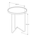 Ver imagem 5 de Mesa Lateral Alamanda Moderna Castanho Bronze Jb Bechara