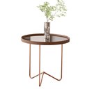 Ver imagem 1 de Mesa Lateral Alamanda Moderna Castanho Bronze Jb Bechara