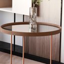 Ver imagem 2 de Mesa Lateral Alamanda Moderna Castanho Bronze Jb Bechara