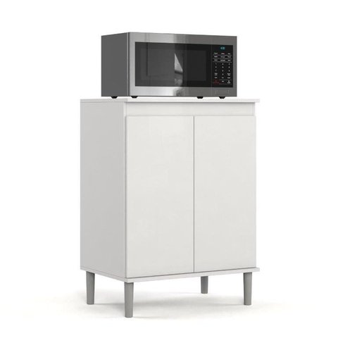 Balcão / Bancada / Armário Para Microondas Pés Elevados Anti-umidade Prateleira Interna Com Amplo Es