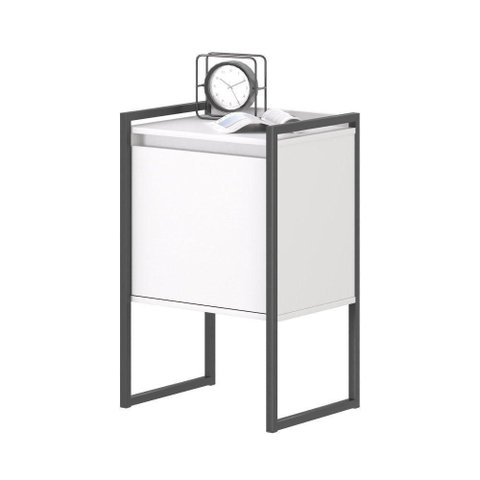 Armário Brisa da Riviera 1 Porta 1 Prateleira MDP 43cm Branco Plata Móveis