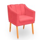 Ver imagem 5 de Kit com 2 Poltronas Cadeira para Sala Confortável e Moderna Mila Suede:rosa