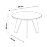 Mesa de Centro Espanha Tampo em Espelho Redonda Off White Artely Móveis - 5