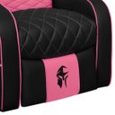 Ver imagem 7 de Poltrona Gamer Troia Streammer Reclinável Luxo Resistente até 150kg:corino Preto/pink